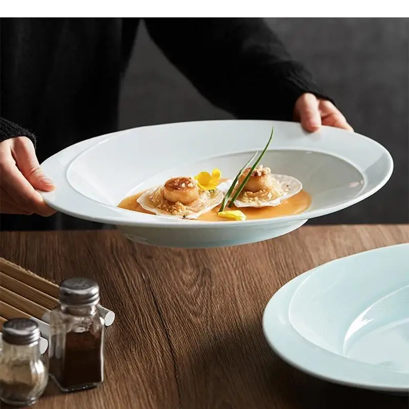 Ceramic Dinner Dishes Steak Plate 14 Inch Household Oval Tableware Snack Dessert Trays Hotel Restaurant Pasta Plates
Ceramic Dinner Dishes Steak Plate 14 Inch Household Oval Tableware Snack Dessert Trays Hotel Restaurant Pasta Plates