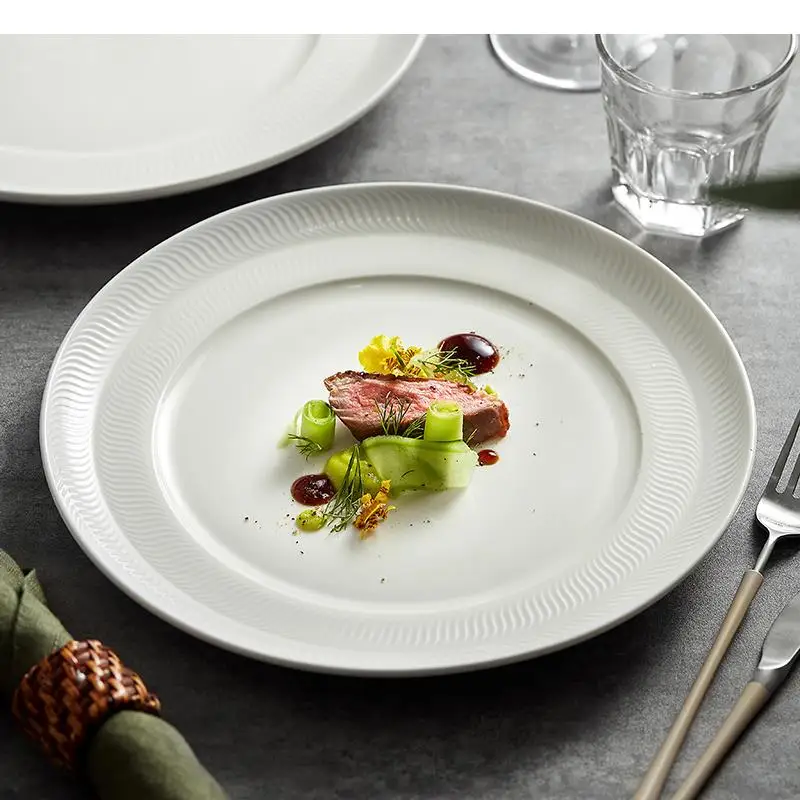 Ceramic Steak Sushi Plate Dinner Simple Round Tableware Restaurant Solid Color Serving Snack Dessert Tray Cooking Dishes
Ceramic Steak Sushi Plate Dinner Simple Round Tableware Restaurant Solid Color Serving Snack Dessert Tray Cooking Dishes
