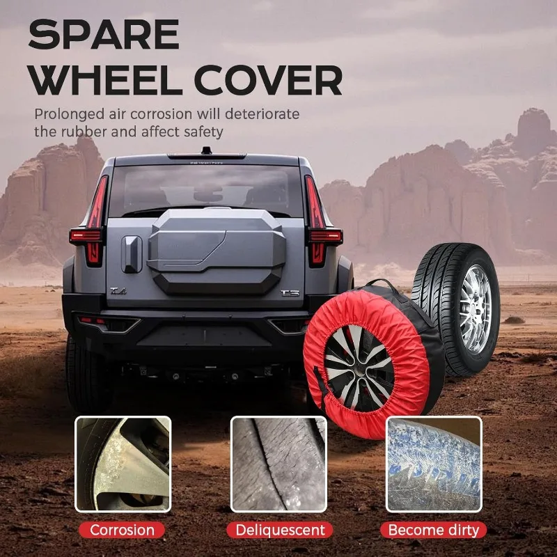 Universal Car Spare Tire Covers Case Auto Wheel Tires Storage Bags 610D+210D Oxford Cloth Dust-proof Protector Spare Tire Cover
Universal Car Spare Tire Covers Case Auto Wheel Tires Storage Bags 610D+210D Oxford Cloth Dust-proof Protector Spare Tire Cover