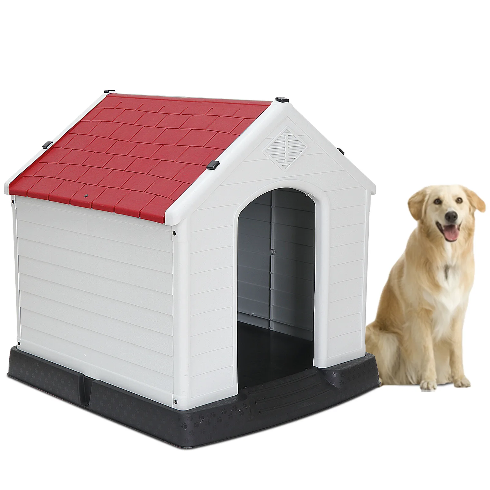 Dog House Pet Shelter Red Waterproof with Air Vents for Medium or Small Dog
Dog House Pet Shelter Red Waterproof with Air Vents for Medium or Small Dog