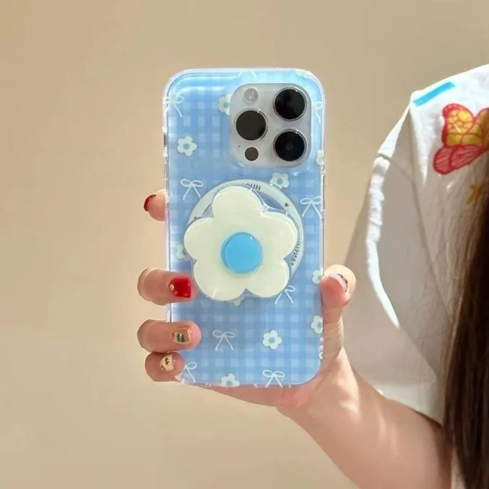 Новая магнитная подставка для телефона Magsafe с милым цветком, подходит для iPhone 17 16, Samsung S25, подставка для аксессуаров
Новая магнитная подставка для телефона Magsafe с милым цветком, подходит для iPhone 17 16, Samsung S25, подставка для аксессуаров