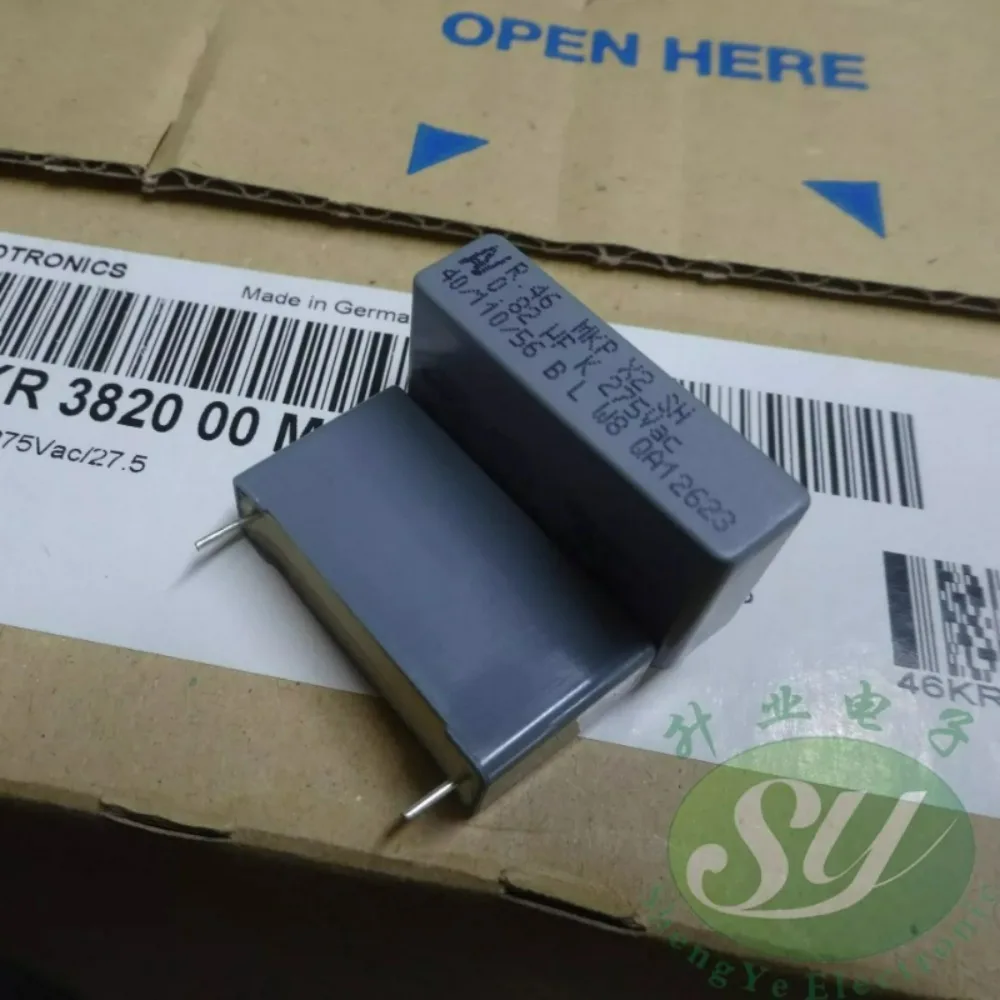 5pcs/lot AV R46 0.82uf 275VAC 820nf u82 824 Brand New 27.5mm Film Capacitor (Thickness: 8.8mm) R46KR382000M1K
5pcs/lot AV R46 0.82uf 275VAC 820nf u82 824 Brand New 27.5mm Film Capacitor (Thickness: 8.8mm) R46KR382000M1K
