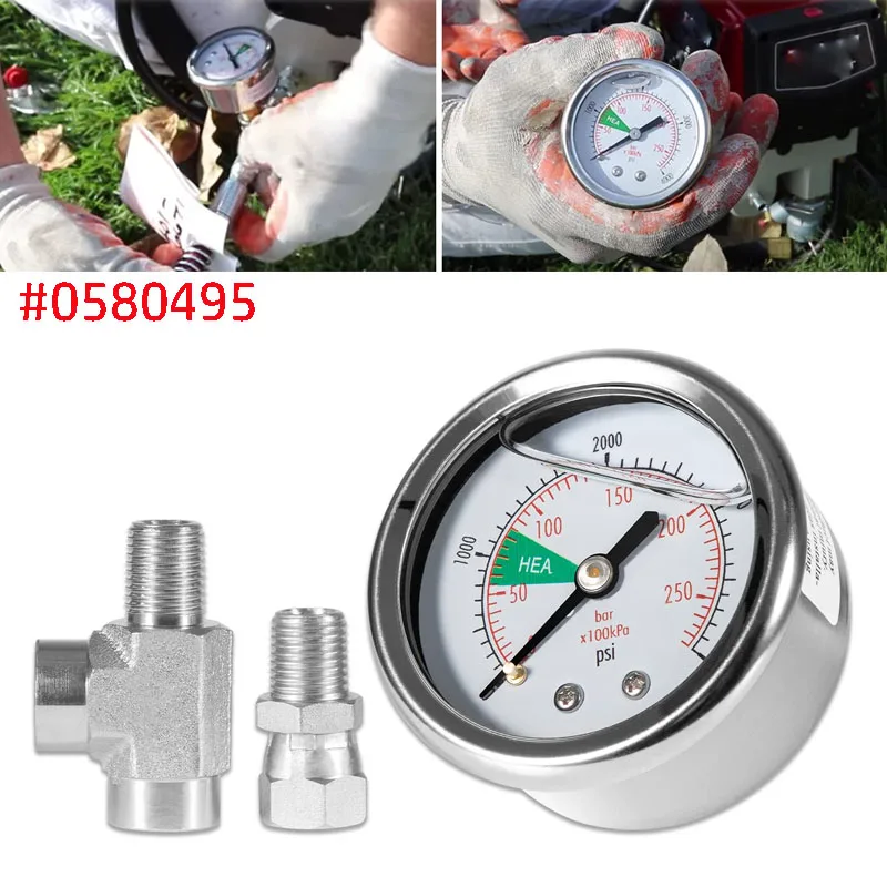 0580495 / 580495 HEA Spraying Pressure Gauge with T Piece, Fit for Titan/ Wagner Airless Sprayer up to 4000PSI,1/4" NPT Fittings
0580495 / 580495 HEA Spraying Pressure Gauge with T Piece, Fit for Titan/ Wagner Airless Sprayer up to 4000PSI,1/4" NPT Fittings