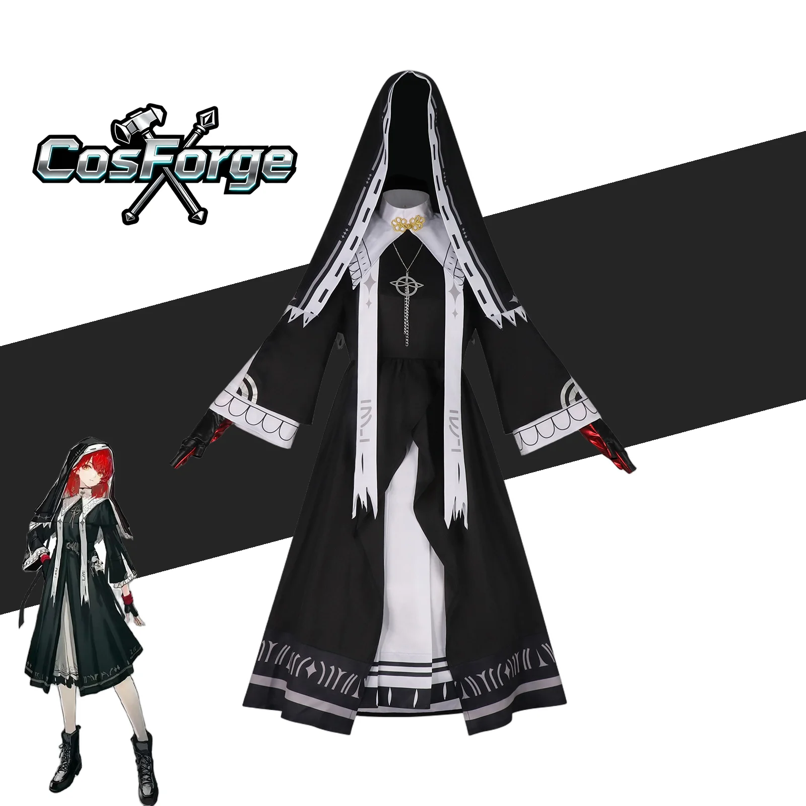 Arknights Exusiai Cosplay Costume - New Covenant Nun Uniform Anime Game Role Playing Halloween Dress Up
Arknights Exusiai Cosplay Costume - New Covenant Nun Uniform Anime Game Role Playing Halloween Dress Up