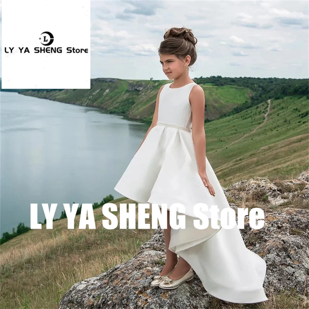 Customized Satin Flower Girl Dress For Wedding Sleeveless Elegant Priness Kids Birthday Party Dress First Communion Ball Gowns
Customized Satin Flower Girl Dress For Wedding Sleeveless Elegant Priness Kids Birthday Party Dress First Communion Ball Gowns