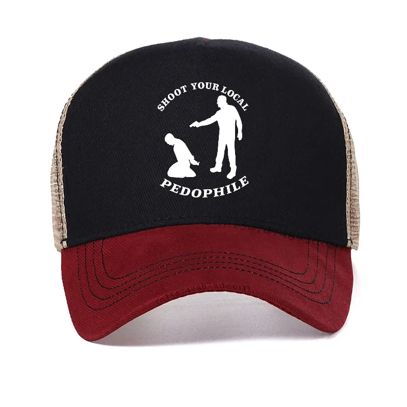 Shoot Your Local Pedophile Funny Sarcastic hat Summer Mens cool Mesh Breathable Adjustable Hat for Men Women Baseball Cap
Shoot Your Local Pedophile Funny Sarcastic hat Summer Mens cool Mesh Breathable Adjustable Hat for Men Women Baseball Cap