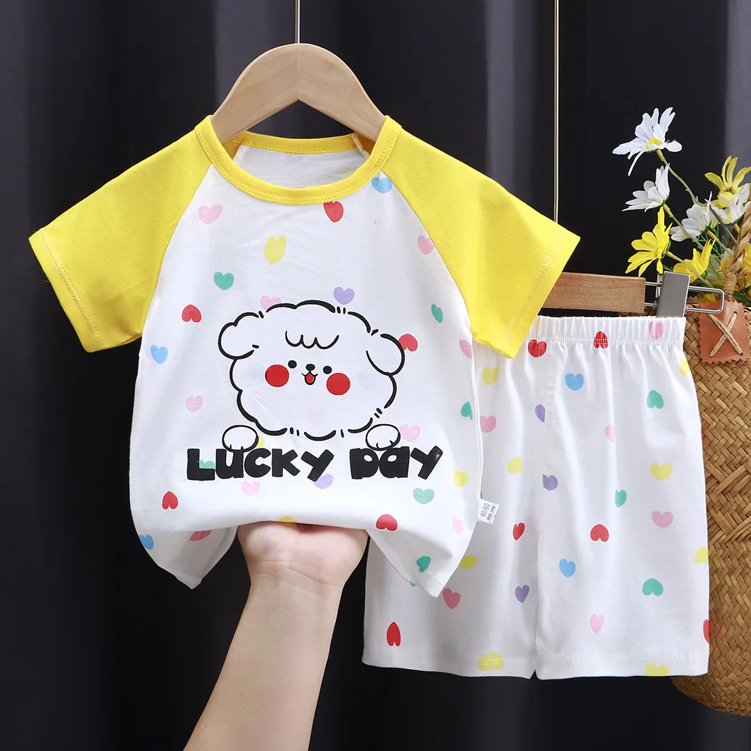 Summer cute kids 2-Piece Girls clothes set Tracksuit Casual Kids Clothing Set T-shirt And Shorts Children 1-4 Years
Summer cute kids 2-Piece Girls clothes set Tracksuit Casual Kids Clothing Set T-shirt And Shorts Children 1-4 Years