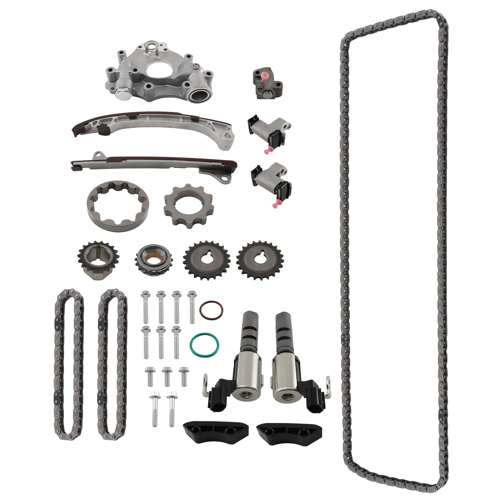 Timing Chain Kit w/ VVT Solenoids Oil Pump for Toyota 4Runner Tacoma 4.0L 03-15
Timing Chain Kit w/ VVT Solenoids Oil Pump for Toyota 4Runner Tacoma 4.0L 03-15