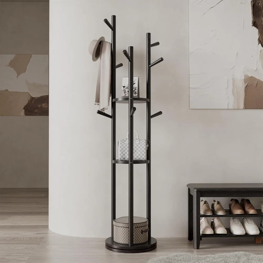 3 Shelves and 9 Hooks, Coat tree for Bedroom, Scarves, Handbags (Black), Coat Racks
3 Shelves and 9 Hooks, Coat tree for Bedroom, Scarves, Handbags (Black), Coat Racks