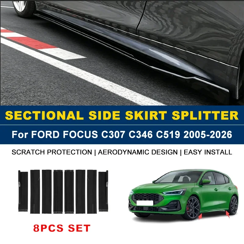 2m Sectional Side Skirt Extension Lips Side Spoiler, Car Exterior Modified Upgrade Kit For FORD FOCUS C307 C346 C519 2005-2026
2m Sectional Side Skirt Extension Lips Side Spoiler, Car Exterior Modified Upgrade Kit For FORD FOCUS C307 C346 C519 2005-2026