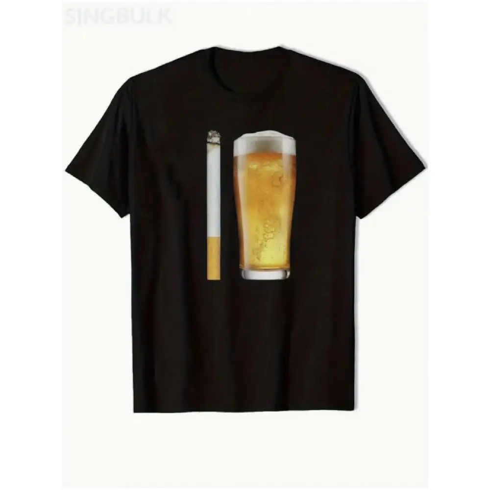 Humor T-shirt Beer and Tobacco Playful Print Graphic Tee Men Soft Cotton Short Sleeve Crew Neck Washable Casual Streetwear
Humor T-shirt Beer and Tobacco Playful Print Graphic Tee Men Soft Cotton Short Sleeve Crew Neck Washable Casual Streetwear