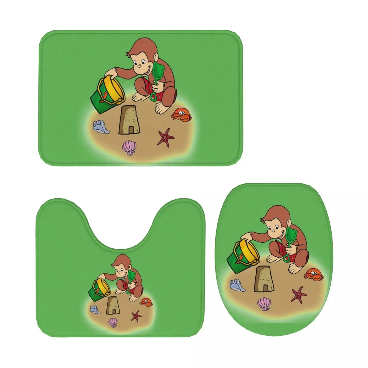 Curious George Лето 3-х шт. Коврик для ванной Набор для ванной комнаты Крышка унитаза Домашний декор Нескользящий ковер Напольный коврик
Curious George Лето 3-х шт. Коврик для ванной Набор для ванной комнаты Крышка унитаза Домашний декор Нескользящий ковер Напольный коврик