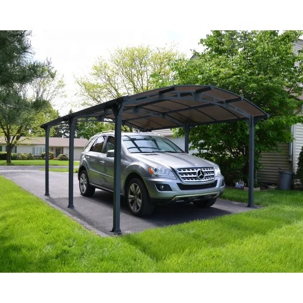Sturdy Metal Garage Carport with Anchoring Kit Powder Coated Gray Aluminum Frame and Polycarbonate Panels for Car Parking
Sturdy Metal Garage Carport with Anchoring Kit Powder Coated Gray Aluminum Frame and Polycarbonate Panels for Car Parking