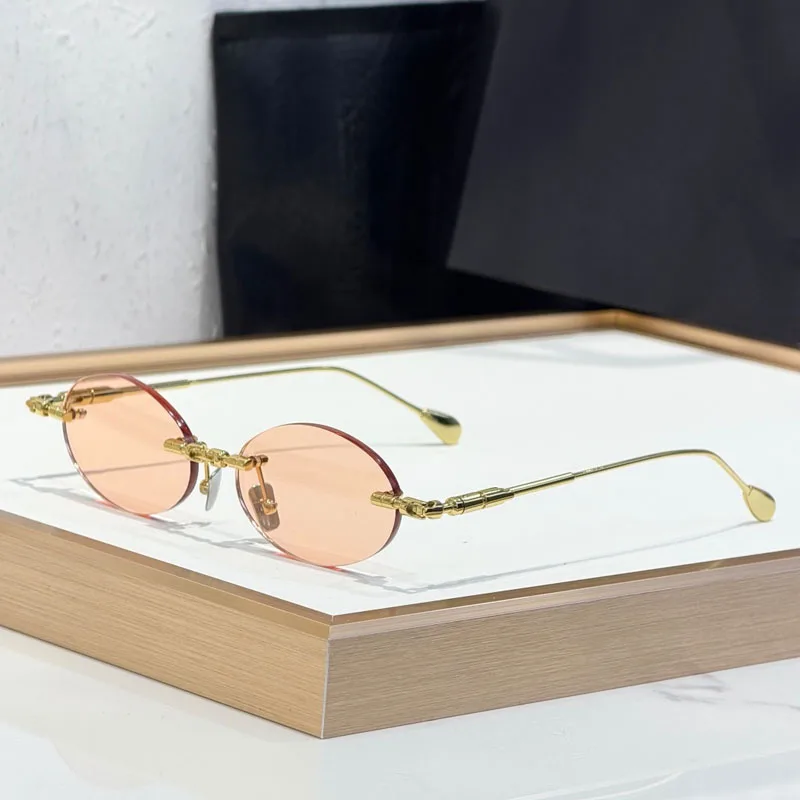 H62 Rimless Alloy Fashion Oval UV400 VintageDesigner Men and Women Classical Eyeglasses with Case Sunglasses Handmade Gradient
H62 Rimless Alloy Fashion Oval UV400 VintageDesigner Men and Women Classical Eyeglasses with Case Sunglasses Handmade Gradient
