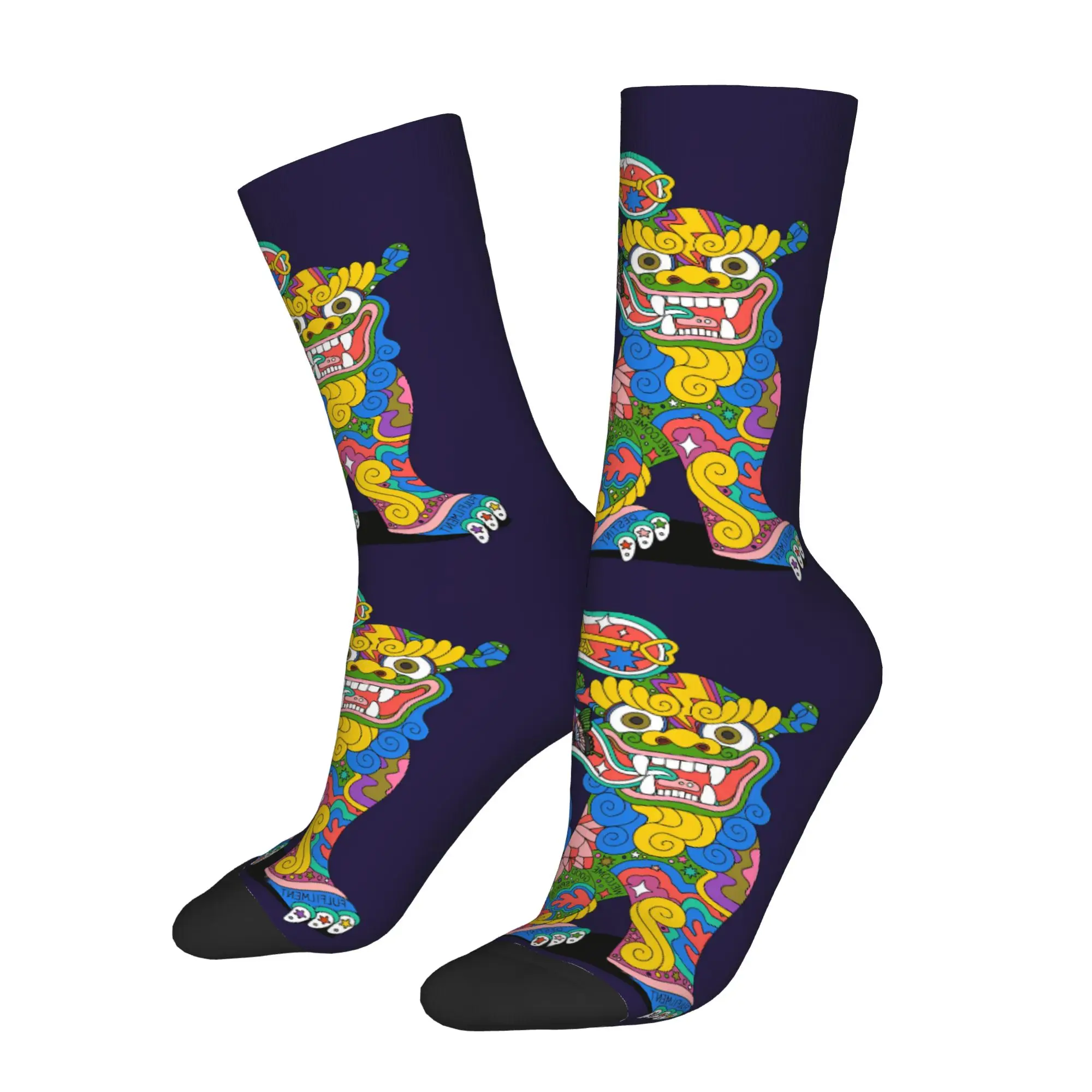 Stone Lion Sock Printed Man Polyester Fashion Popular
Stone Lion Sock Printed Man Polyester Fashion Popular