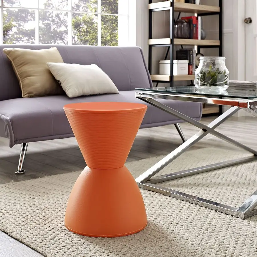 Haste Contemporary Modern Hourglass Accent Stool in Orange
Haste Contemporary Modern Hourglass Accent Stool in Orange