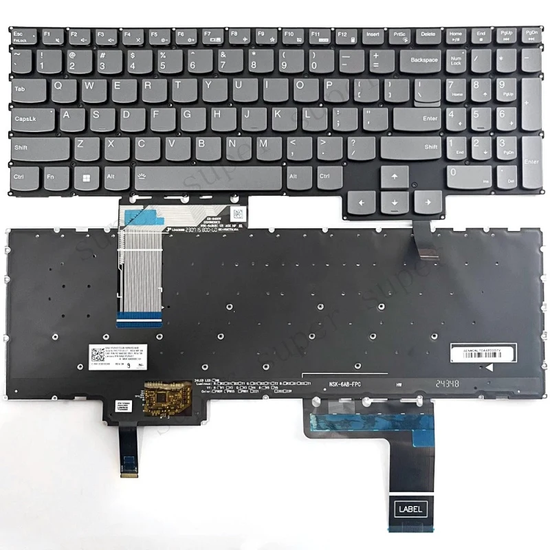 Новая внутренняя RGB-клавиатура с подсветкой (серая) для ноутбука Legion 5 16IRX9 83DG
Новая внутренняя RGB-клавиатура с подсветкой (серая) для ноутбука Legion 5 16IRX9 83DG