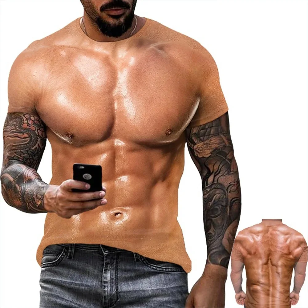 Fashion Trend Fun Fake Muscles 3D Print Sport Breatha QuickDry Men TShirt Outdoor Street Casual Roleplaying Parentchild Clothing
Fashion Trend Fun Fake Muscles 3D Print Sport Breatha QuickDry Men TShirt Outdoor Street Casual Roleplaying Parentchild Clothing