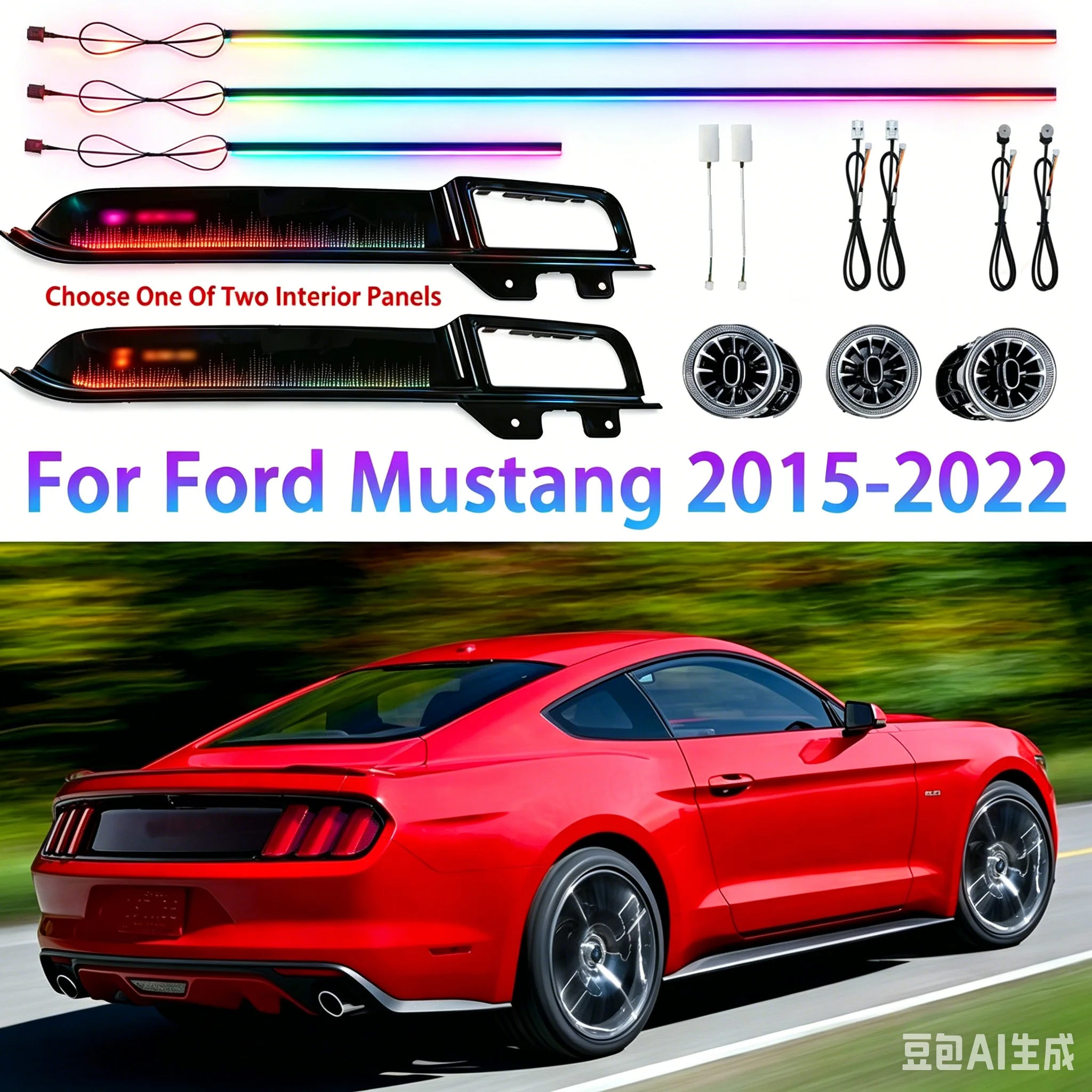 Chasing RGB Ambient Light For Ford Mustang 2015-2022 13 LEDs App Control Passenger Trim Kit Interior Neon Dynamic Decor LED
Chasing RGB Ambient Light For Ford Mustang 2015-2022 13 LEDs App Control Passenger Trim Kit Interior Neon Dynamic Decor LED