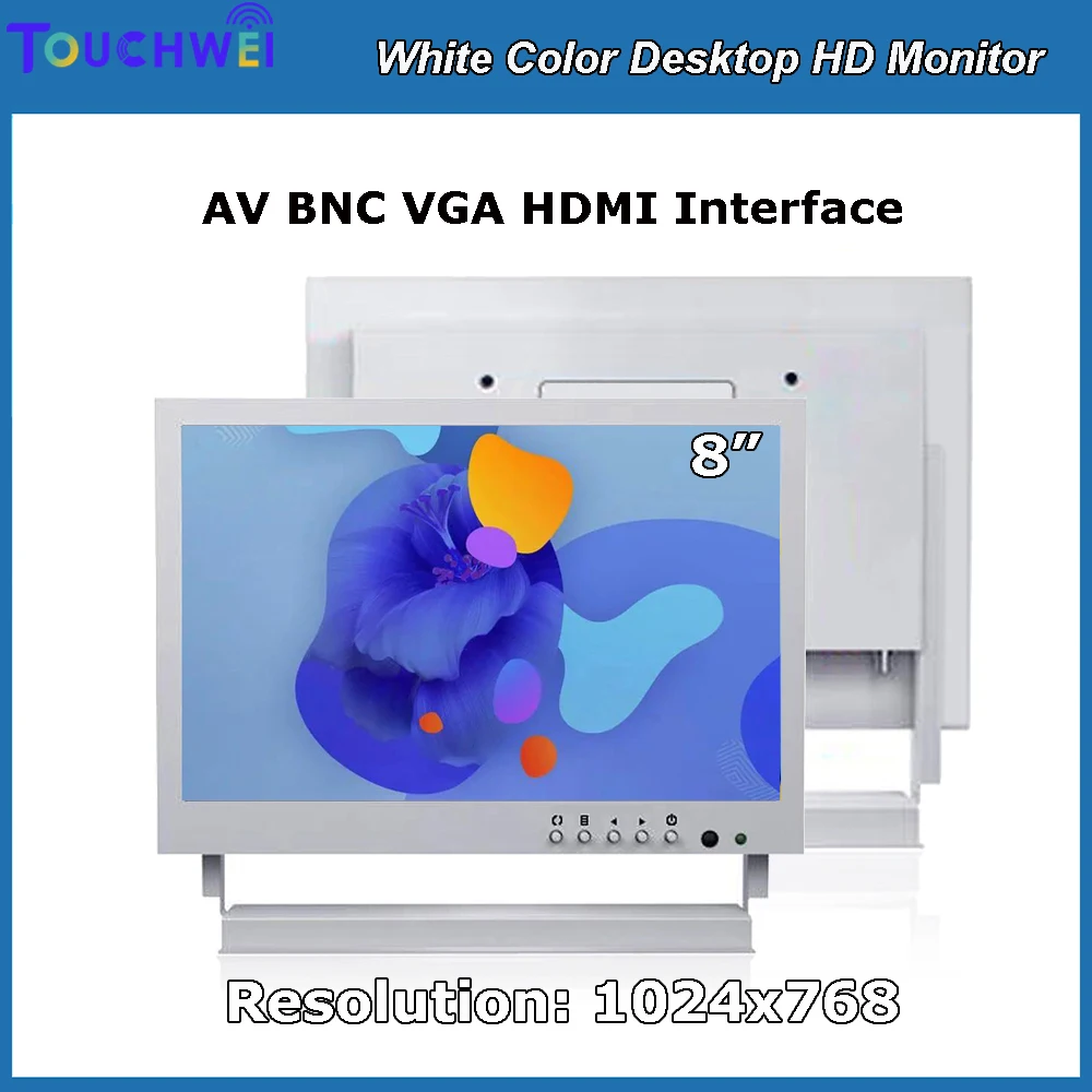 Desktop Small Size 8 Inch White Color USB Touch Screen Computer Monitor With Resolution 1024x768 AV BNC VGA HDMI Interface
Desktop Small Size 8 Inch White Color USB Touch Screen Computer Monitor With Resolution 1024x768 AV BNC VGA HDMI Interface