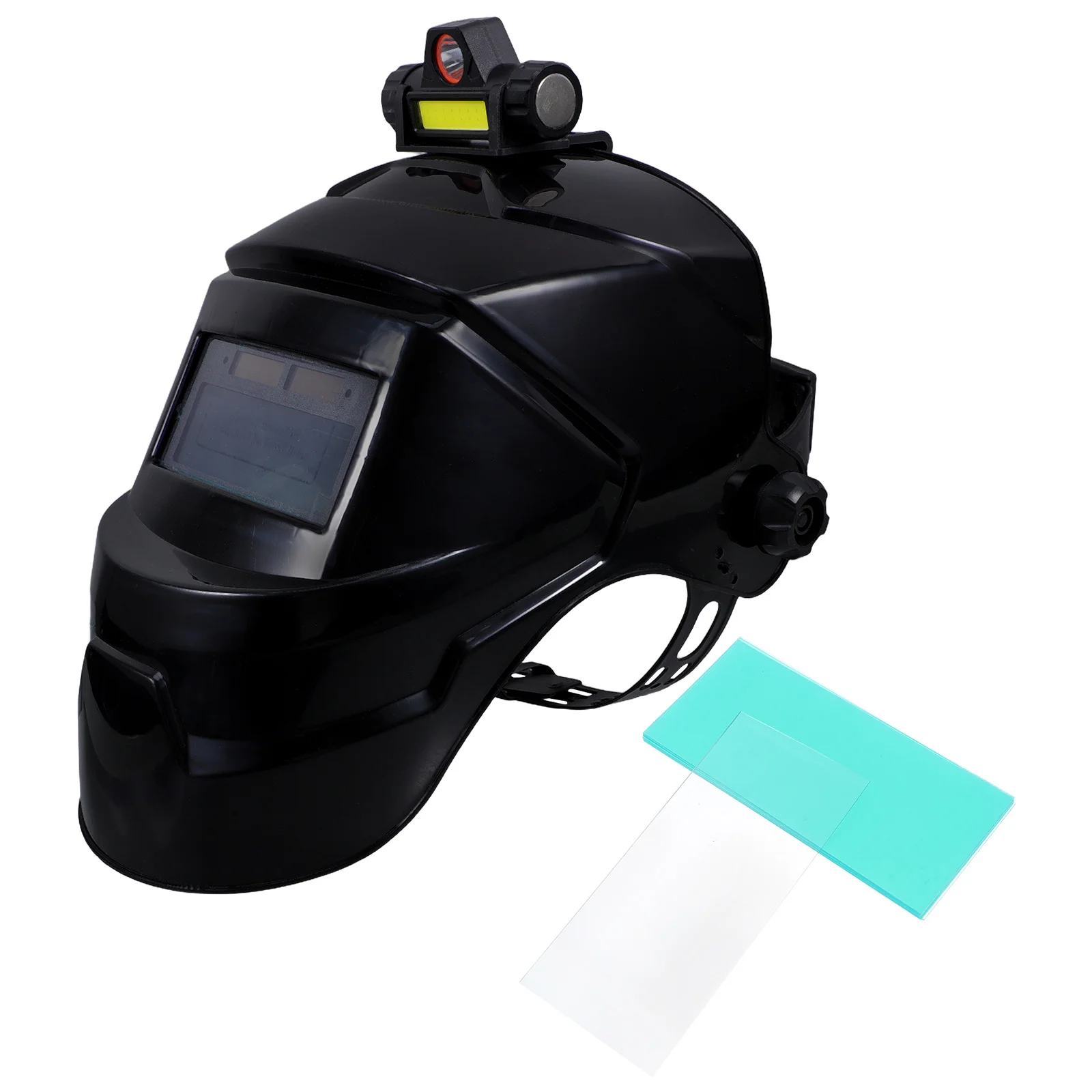 1 Set Auto Darkening Welding With Headlamp Face Neck Protection Large View Safety Mask Includes Extra Protection Sheets
1 Set Auto Darkening Welding With Headlamp Face Neck Protection Large View Safety Mask Includes Extra Protection Sheets