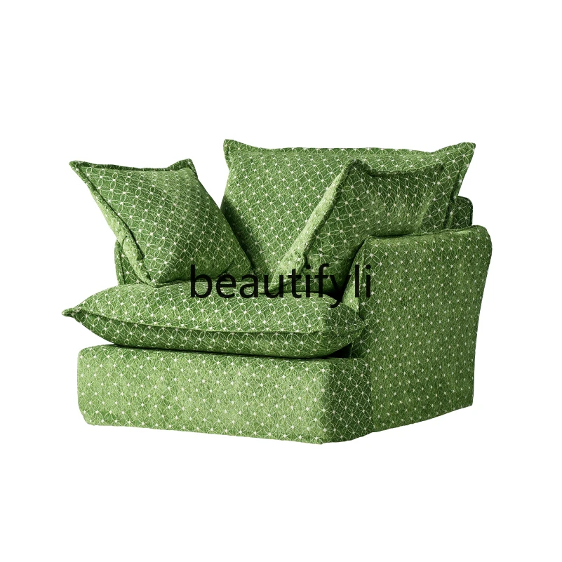 Living room large sitting deep single sofa small apartment removable washable retro fabric sofa
Living room large sitting deep single sofa small apartment removable washable retro fabric sofa