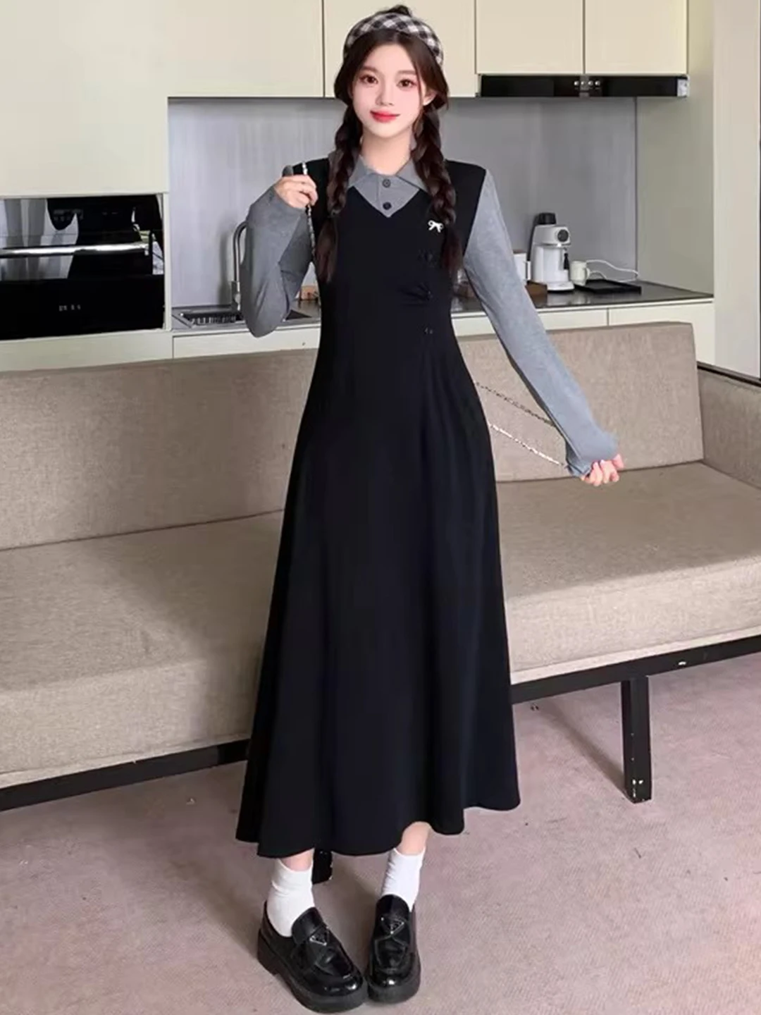 Collar Long Sve Dr High Waist A-Line Skirt Concealing Hips Spring Summer Autumn College Sle Women's Dr
Collar Long Sve Dr High Waist A-Line Skirt Concealing Hips Spring Summer Autumn College Sle Women's Dr