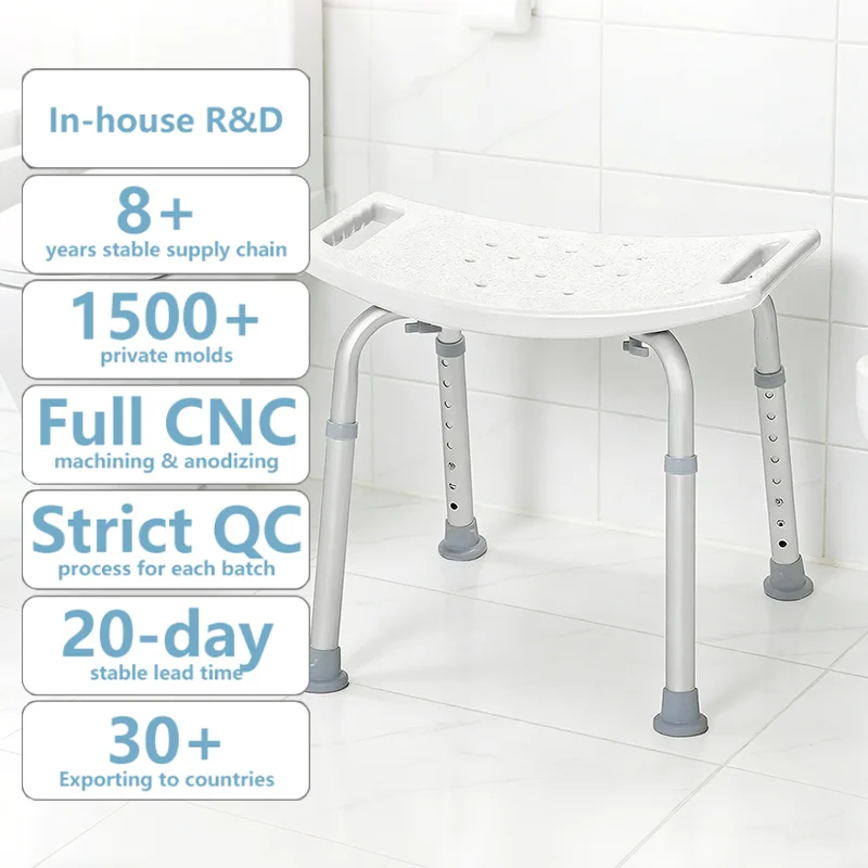 Simplywalk Aluminum Alloy 136KG Bath Shower Chair Multifunction Tub Senior People MDR CE Certification Long-term Partner
Simplywalk Aluminum Alloy 136KG Bath Shower Chair Multifunction Tub Senior People MDR CE Certification Long-term Partner