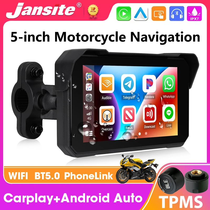 5" Motorcycle Navigation GPS Wireless Carplay Android Auto Waterproof Touch Screen Dual Bluetooth Multimedia Player Moto Monitor
5" Motorcycle Navigation GPS Wireless Carplay Android Auto Waterproof Touch Screen Dual Bluetooth Multimedia Player Moto Monitor