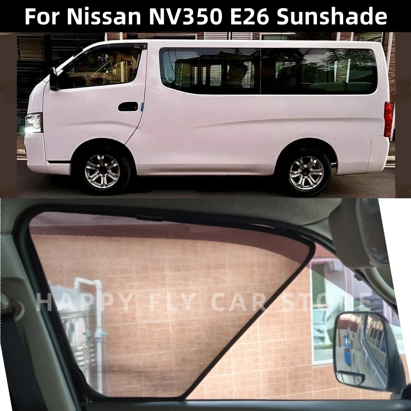 Suitable for NISSAN NV350 E26 car window sunshade,front and side door sun baffle,mesh curtain
Suitable for NISSAN NV350 E26 car window sunshade,front and side door sun baffle,mesh curtain