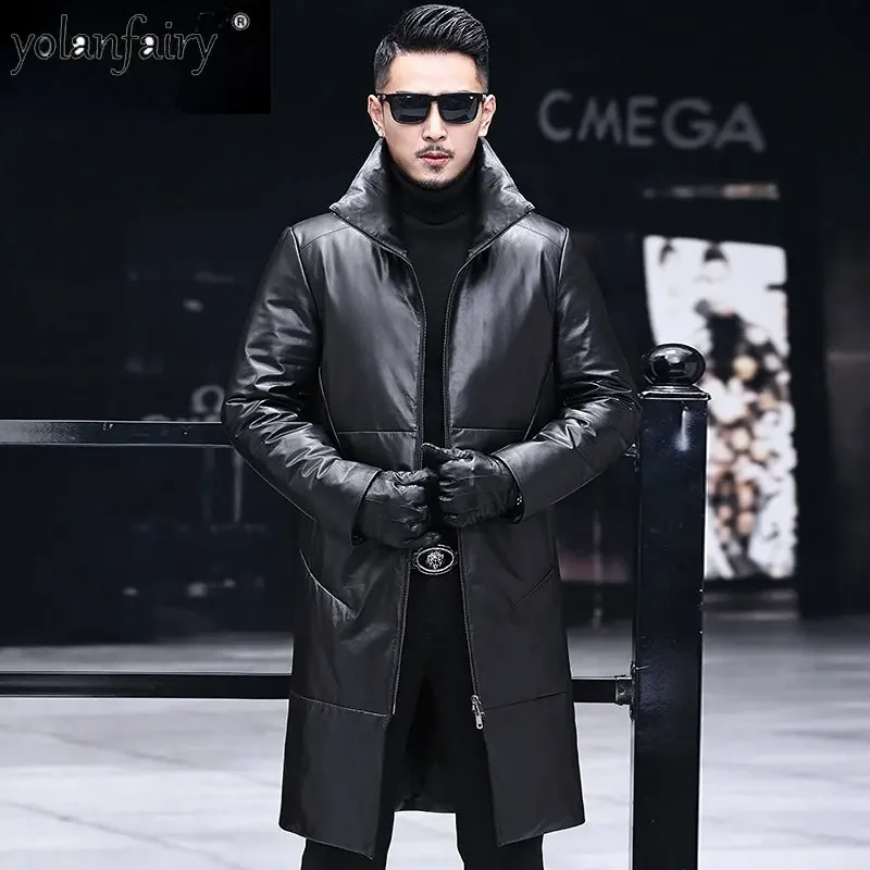 Autumn Winter New First Layer Calf Cowhide Genuine Leather Jacket Men Clothes Warm Medium Long Men's Down Jacket Mens Coat Thick
Autumn Winter New First Layer Calf Cowhide Genuine Leather Jacket Men Clothes Warm Medium Long Men's Down Jacket Mens Coat Thick