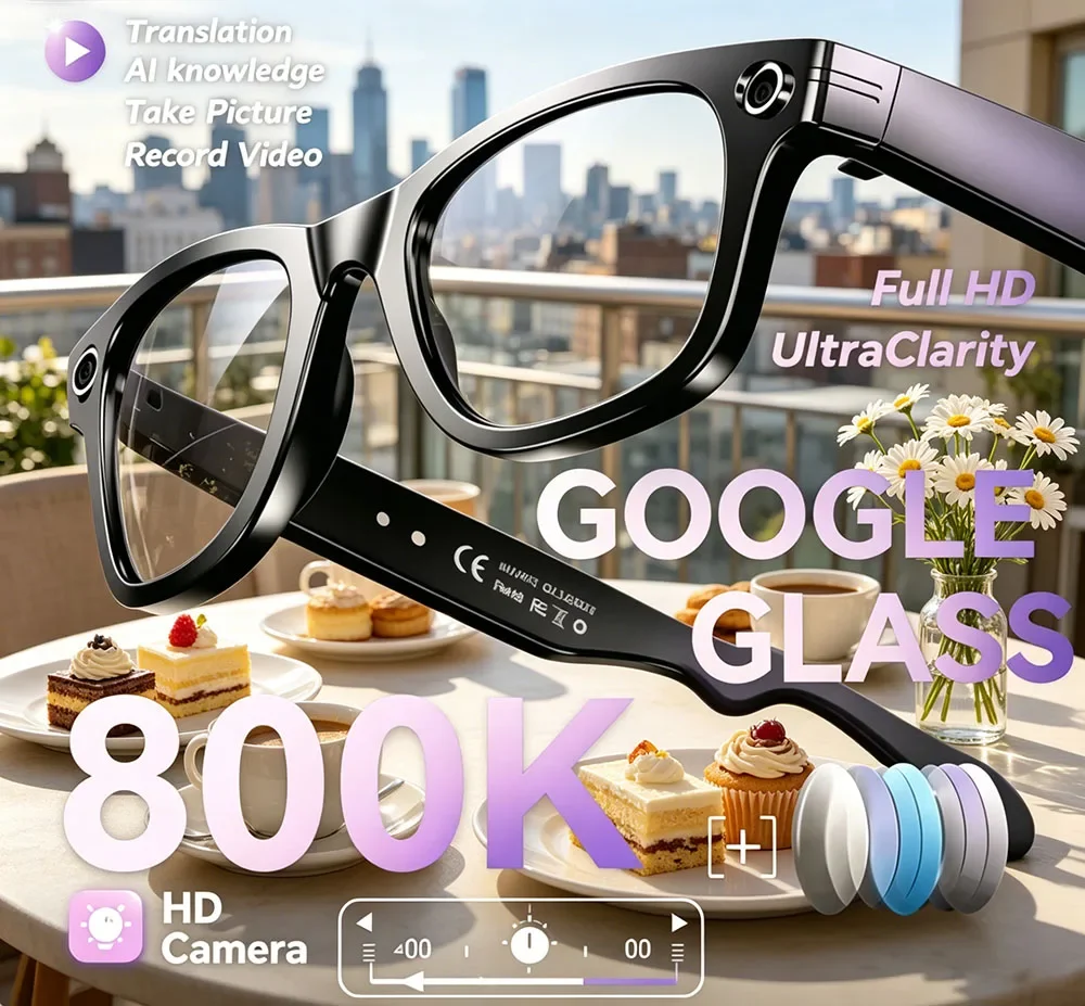 Trendy Men Color Changing Smart Sunglasses 800W Camera AI Smart Glasses Smart Translation Video Recording AI Glasses
Trendy Men Color Changing Smart Sunglasses 800W Camera AI Smart Glasses Smart Translation Video Recording AI Glasses