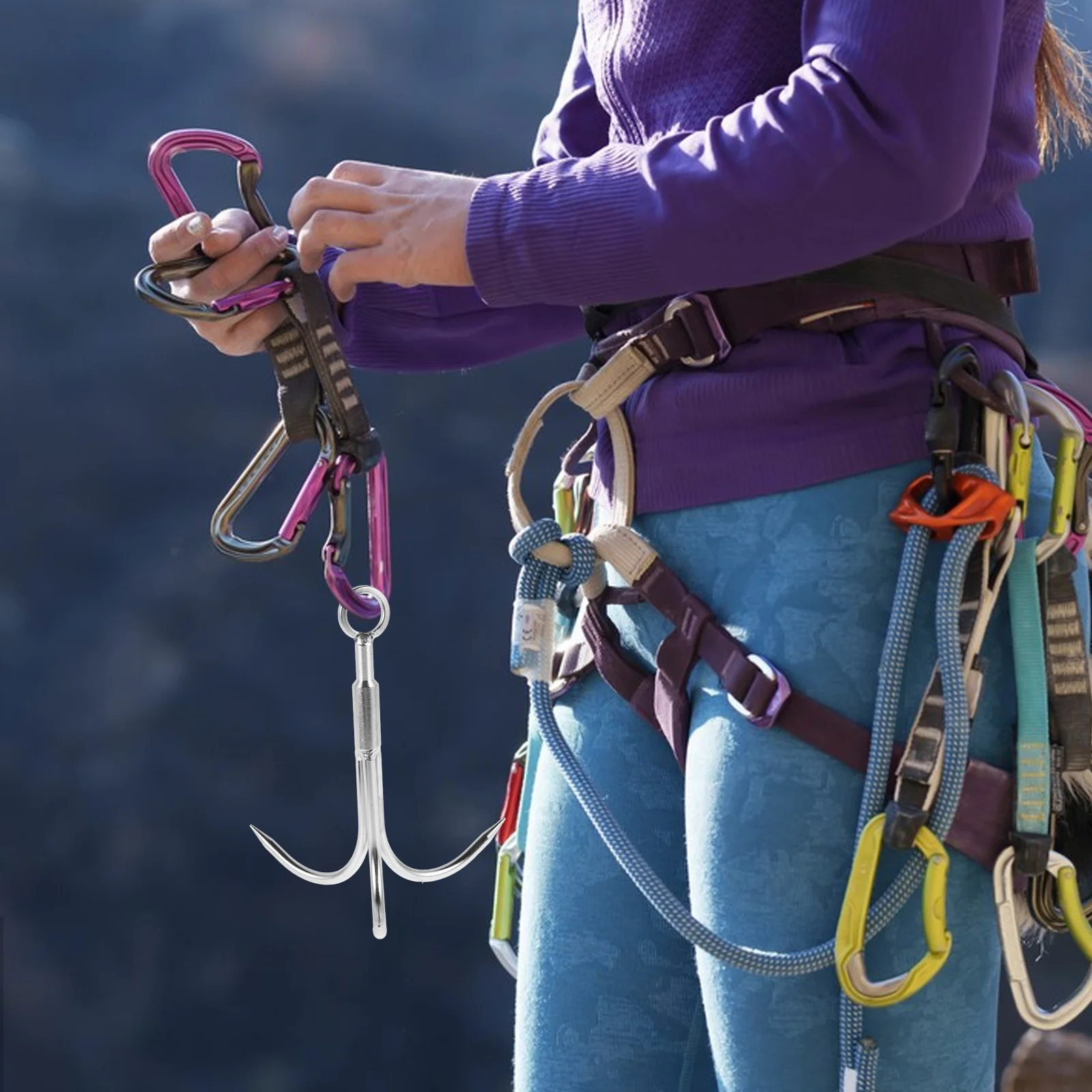 Three Water Grass Stainless Steel Durable Hook for Fishing Camping Grappling Launcher Climbing Supplies Outdoor
Three Water Grass Stainless Steel Durable Hook for Fishing Camping Grappling Launcher Climbing Supplies Outdoor