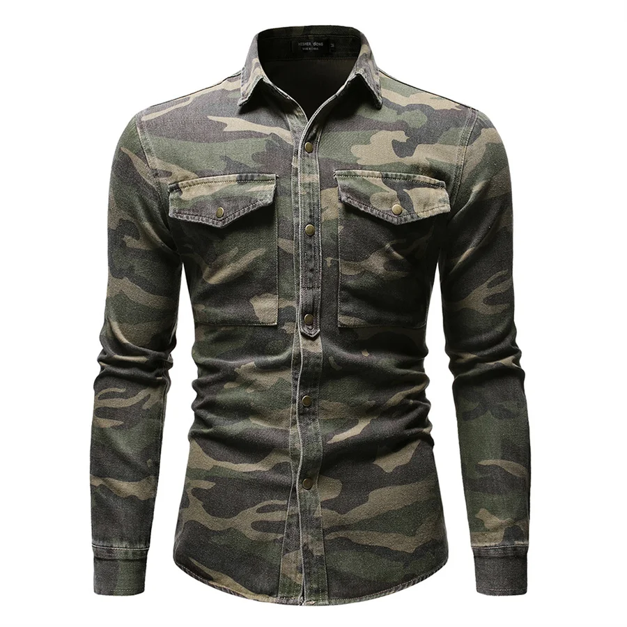 2024 New Men Denim Shirts Long Sleeve Slim Fit Cowboy Camouflage Shirt Jacket Man Casual Outdoor Climbing Tops Streetwear
2024 New Men Denim Shirts Long Sleeve Slim Fit Cowboy Camouflage Shirt Jacket Man Casual Outdoor Climbing Tops Streetwear