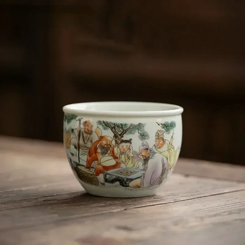 Pc Chinese Tradition Ceramic Tea Cup Handmade Porcelain Tea Bowl Teacup Household Teaware Travel Meditation Cup 130ml
Pc Chinese Tradition Ceramic Tea Cup Handmade Porcelain Tea Bowl Teacup Household Teaware Travel Meditation Cup 130ml