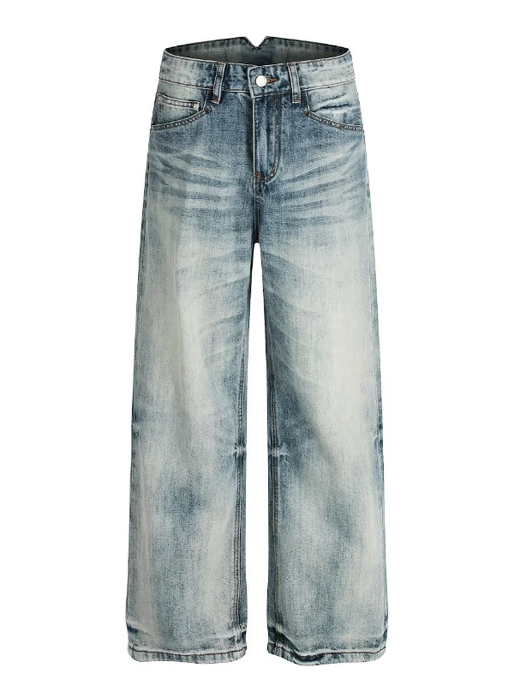 Retro American High Street Jeans Men Women Loose Straight Leg Casual Long Trousers Worn Washed Distressed Denim
Retro American High Street Jeans Men Women Loose Straight Leg Casual Long Trousers Worn Washed Distressed Denim