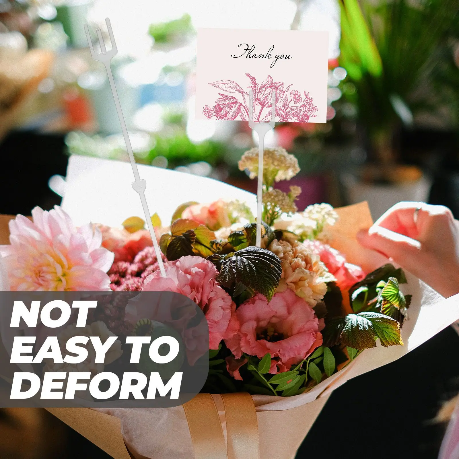 Floral Arrangement Card Holder Picks Transparent PP Easy to Use for Bouquet Wedding Party Supplies Plastic Flower Picks bouquet
Floral Arrangement Card Holder Picks Transparent PP Easy to Use for Bouquet Wedding Party Supplies Plastic Flower Picks bouquet