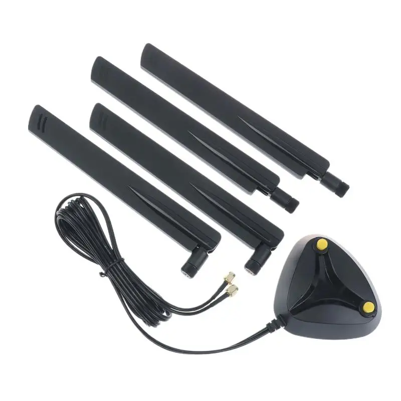 WiFi6 WiFi7 2.4G/5.8G/6G Tri Band External Antenna 12dbi Bluetooth Router Antenna RP-SMA Bluetooth Router Antenna
WiFi6 WiFi7 2.4G/5.8G/6G Tri Band External Antenna 12dbi Bluetooth Router Antenna RP-SMA Bluetooth Router Antenna