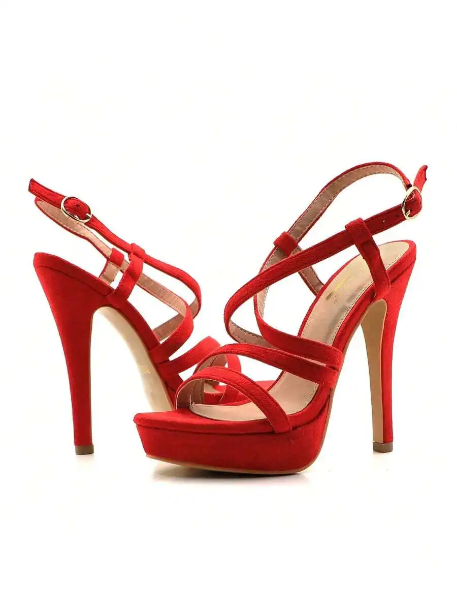 Strappy High Heel Sandals With Platform Square Toe Stiletto For Wedding Party
Strappy High Heel Sandals With Platform Square Toe Stiletto For Wedding Party