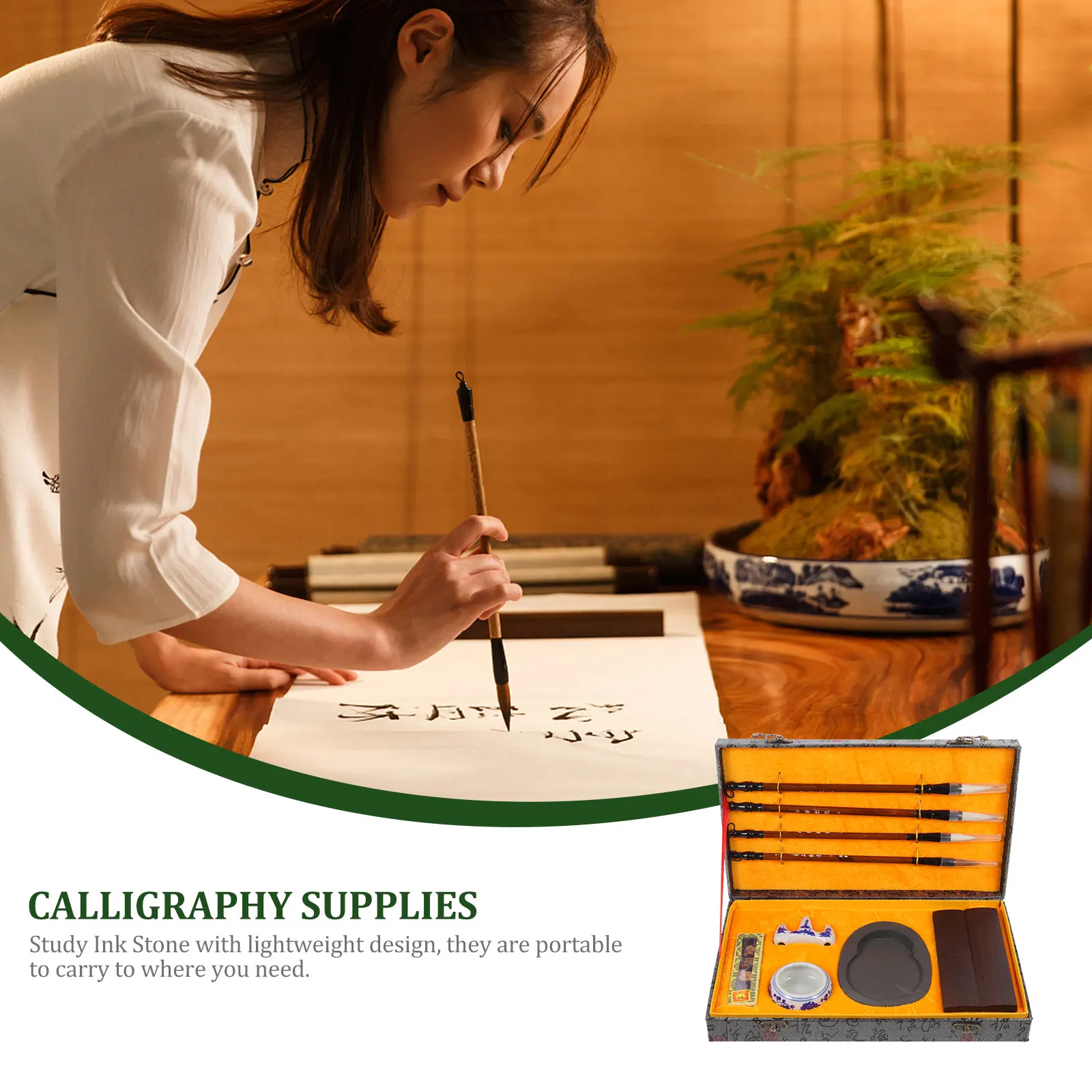 1 Set Portable Writing Brush Stone Stick For Calligraphy Student Stationery Supplies Practice Durable Lightweight 
1 Set Portable Writing Brush Stone Stick For Calligraphy Student Stationery Supplies Practice Durable Lightweight