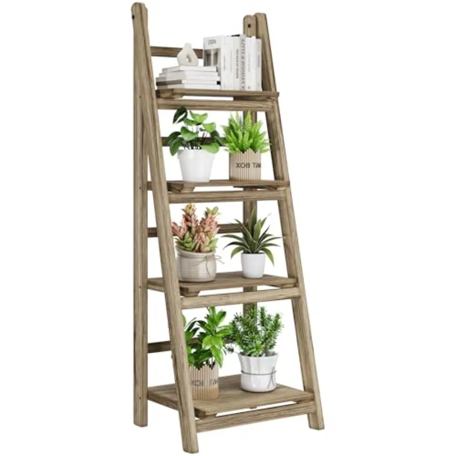 Ladder Shelves - Folding Wooden Ladder Bookshelf 4-Tier Retro Plant Stand Storage Shelves for Home Living Room Light Brown
Ladder Shelves - Folding Wooden Ladder Bookshelf 4-Tier Retro Plant Stand Storage Shelves for Home Living Room Light Brown