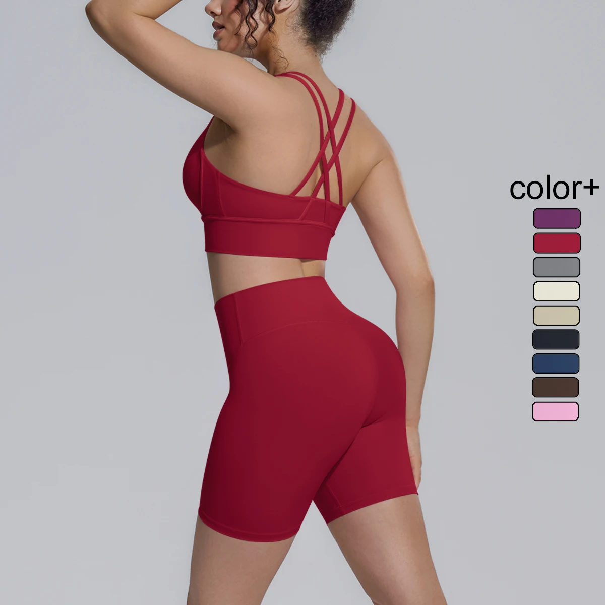 2PCS/set High Waist Quick-Dry Fitness Shorts Yoga Underwear with Chest Pad Summer Backless Sports Bra Solid Color Yoga Set
2PCS/set High Waist Quick-Dry Fitness Shorts Yoga Underwear with Chest Pad Summer Backless Sports Bra Solid Color Yoga Set