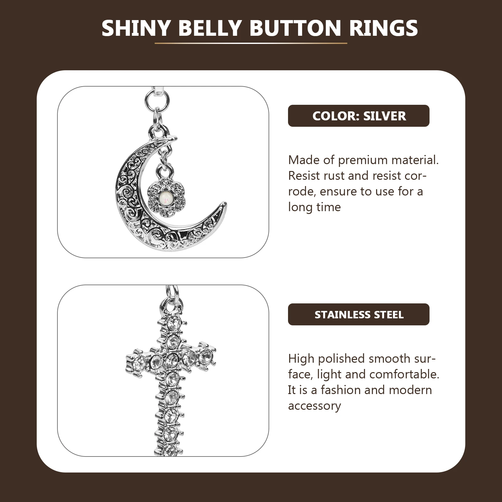 5Pcs Belly Button Rings Stainless Steel Women Belly Rings Non Piercing Body Jewelry Clip on Fake Navel Jewelry
5Pcs Belly Button Rings Stainless Steel Women Belly Rings Non Piercing Body Jewelry Clip on Fake Navel Jewelry