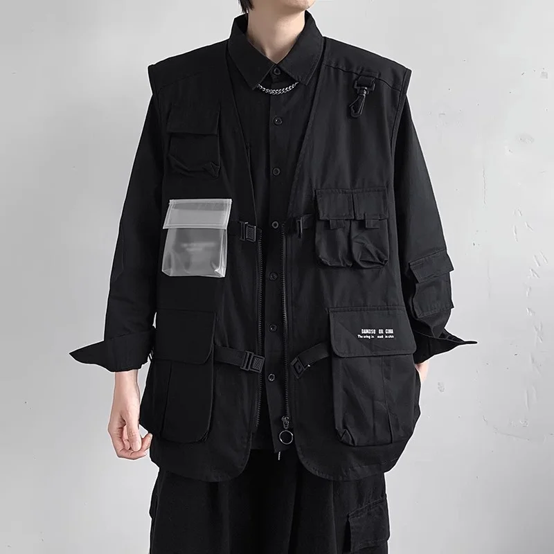 Loose Men's Tactical Vest High Street Style Retro Functionality Multi-Pocket Workwear Jacket Autumn Season Streetwear
Loose Men's Tactical Vest High Street Style Retro Functionality Multi-Pocket Workwear Jacket Autumn Season Streetwear