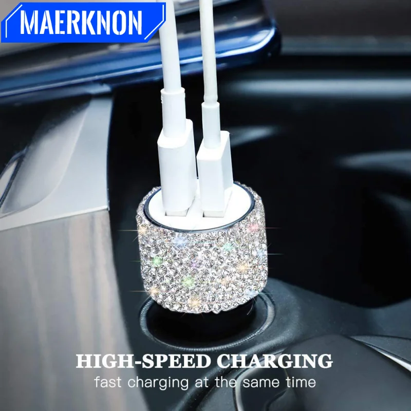 Diamond USB Car Charger Fast Charging 2 Ports 2.4A For iPhone 12 13 Pro Samsung realme Xiaomi 11 12 Car Phone Charger Adapter
Diamond USB Car Charger Fast Charging 2 Ports 2.4A For iPhone 12 13 Pro Samsung realme Xiaomi 11 12 Car Phone Charger Adapter