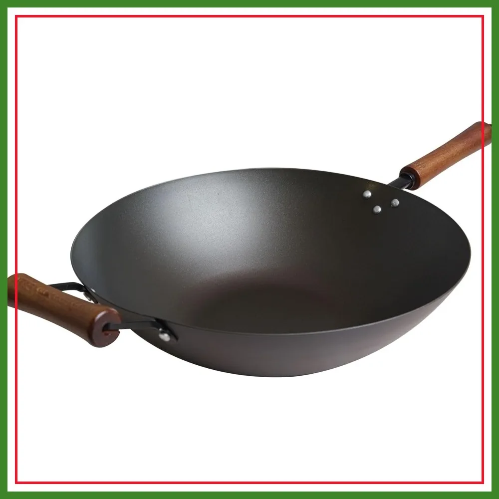 14-Inch Preseasoned Carbon Steel Wok, Classic Series, Stir-Fry Pan, Traditional Chinese Wok
14-Inch Preseasoned Carbon Steel Wok, Classic Series, Stir-Fry Pan, Traditional Chinese Wok