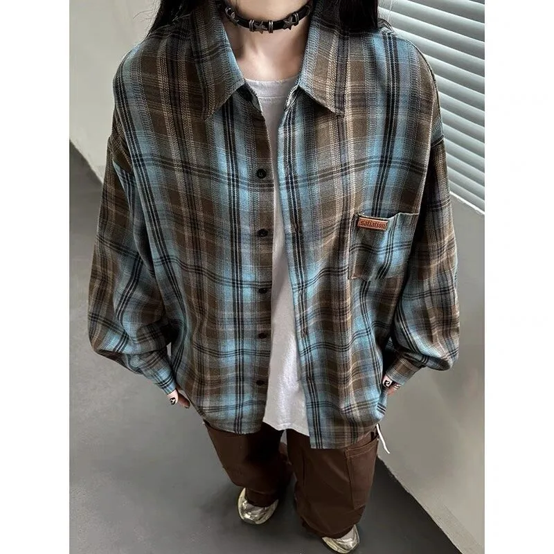 Loose Casual Plaid Long Sleeve Shirt Men's Autumn Winter plus Size American Trendy Brand Lazy Style Top Polyester Fiber
Loose Casual Plaid Long Sleeve Shirt Men's Autumn Winter plus Size American Trendy Brand Lazy Style Top Polyester Fiber