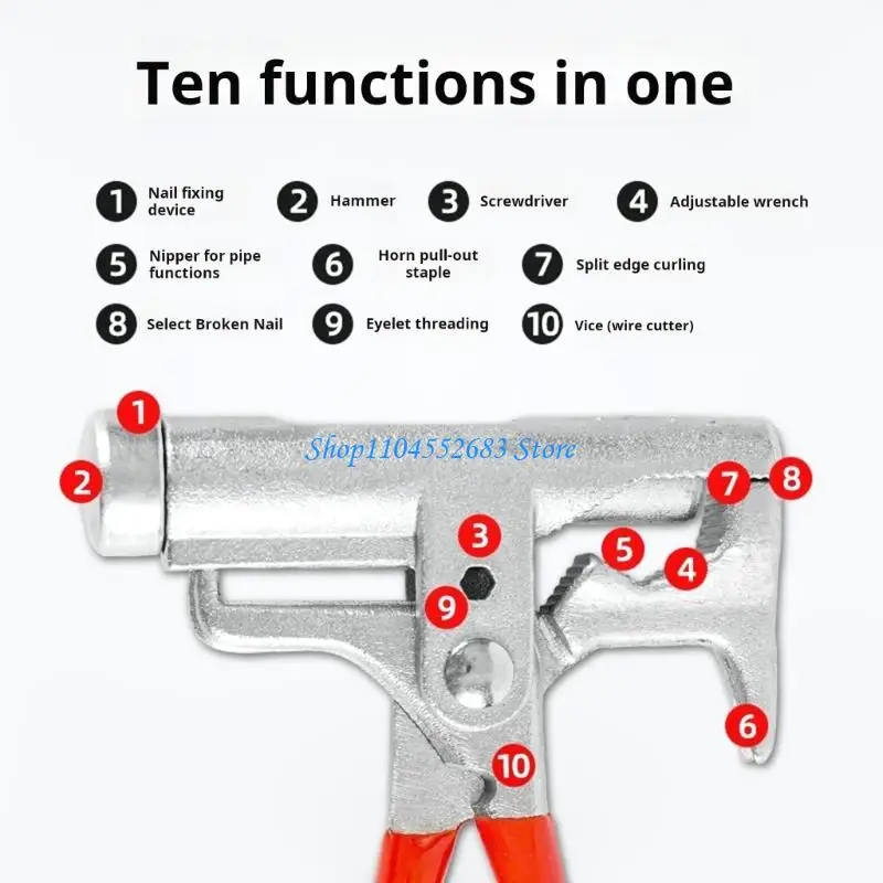 Y6GD 10 In 1 Multifunctional Hammer Adjustable Wrench Screwdriver Pliers Puller
Y6GD 10 In 1 Multifunctional Hammer Adjustable Wrench Screwdriver Pliers Puller