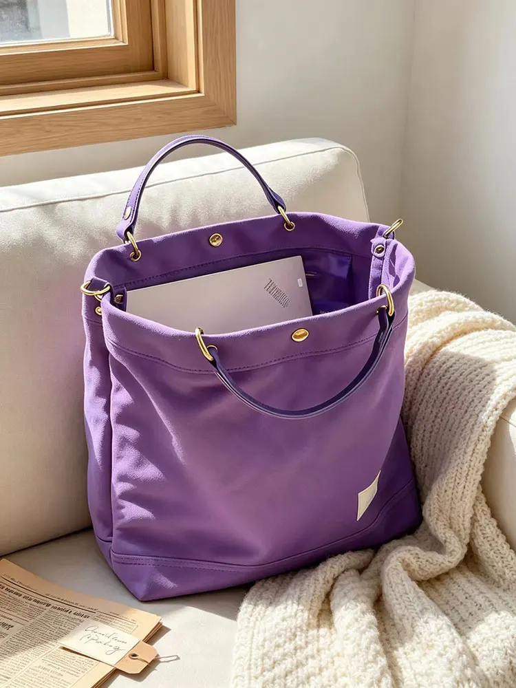 Large Capacity Canvas Purple Women's Tote Bag 2026 New Style Fashionable Handbag Shoulder Bag Casual Single Shoulder Bag
Large Capacity Canvas Purple Women's Tote Bag 2026 New Style Fashionable Handbag Shoulder Bag Casual Single Shoulder Bag