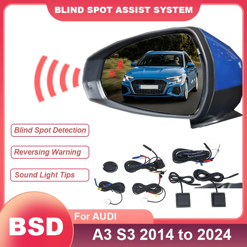 Car Alarm Mirror BSD BSM BSA Microwave Sensor Blind Spot Detection System Lane Change Assist Radar For AUDI A3 S3 2014 to 2024
Car Alarm Mirror BSD BSM BSA Microwave Sensor Blind Spot Detection System Lane Change Assist Radar For AUDI A3 S3 2014 to 2024
